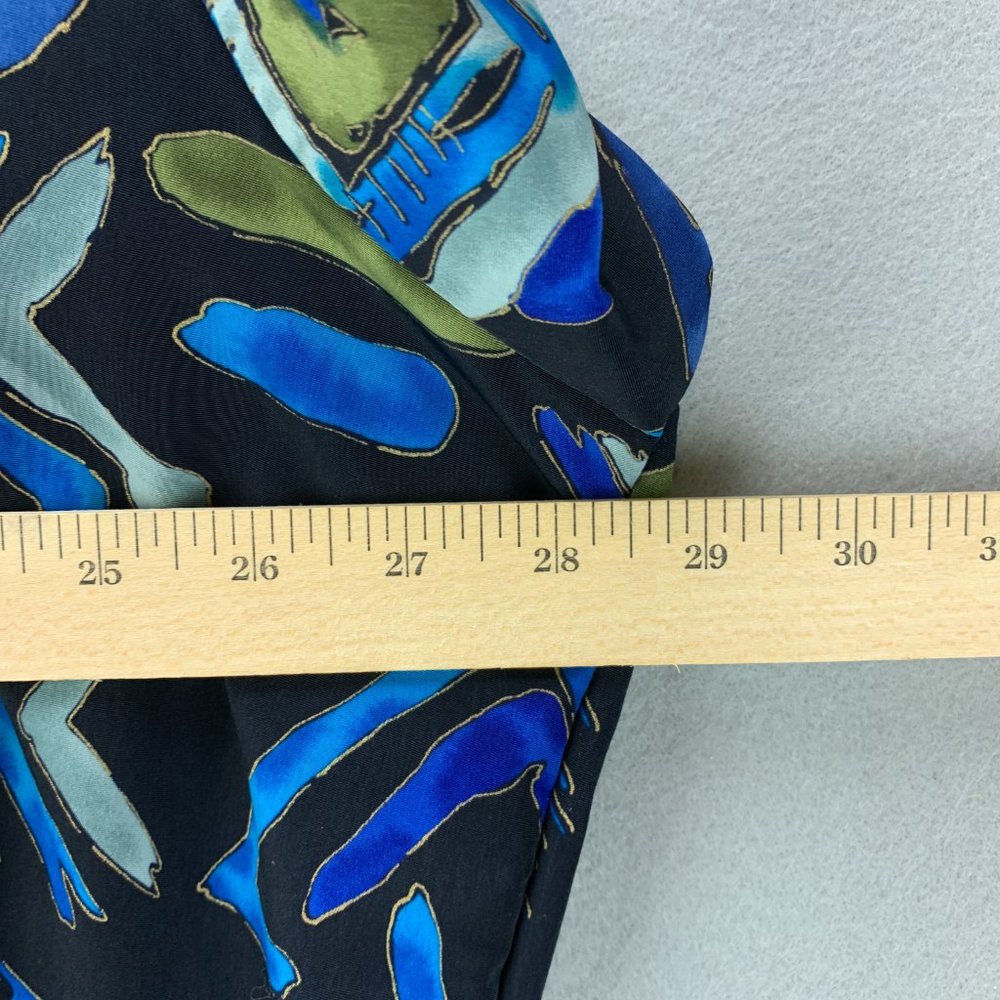 **SOLD**Alan Stuart Shirt Mens XXL 2XL Blue Abstract Art Pullover Banded Pocket - Picture 11 of 13